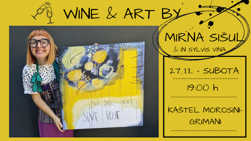 Wine & Art by Mirna Sišul- vođena radionica slikanja na platnu uz degustaciju In Sylvis vina