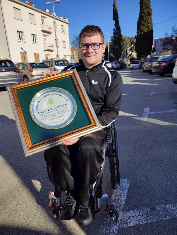 Dejan Nišandžić najsupješniji sportaš s invaliditetom Grada Pule za prošlu godinu