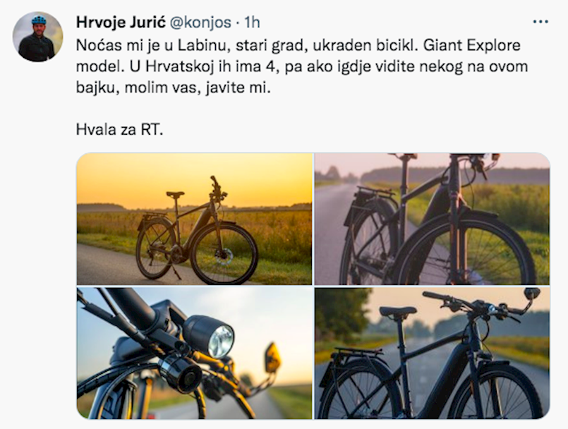 Hrvoju Juriću u Labinu ukraden bicikl