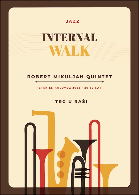  Jazz koncert “INTERNAL WALK” – Raša 12. kolovoz u 20:30 sati