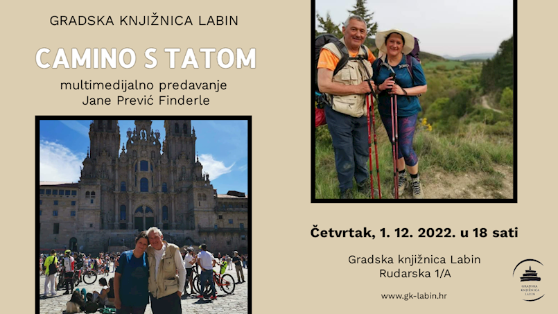[NAJAVA] Putopisno predavanje „Camino s tatom“ Jane Prević Finderle u Gradskoj knjižnici Labin