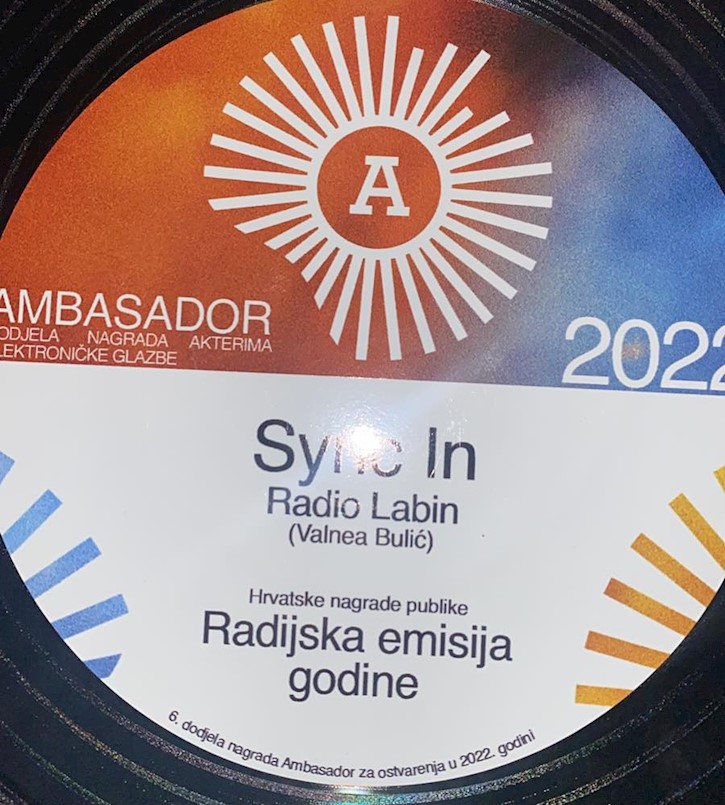 Nagrada Ambasador - emisija Sync In Radio Labina najbolja je radijska emisija godine