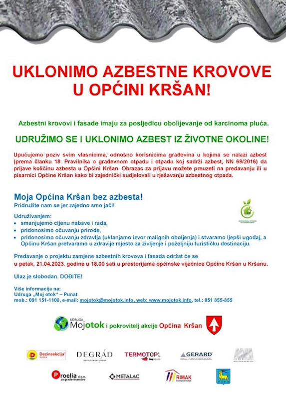 Kršan: Moja općina bez azbesta