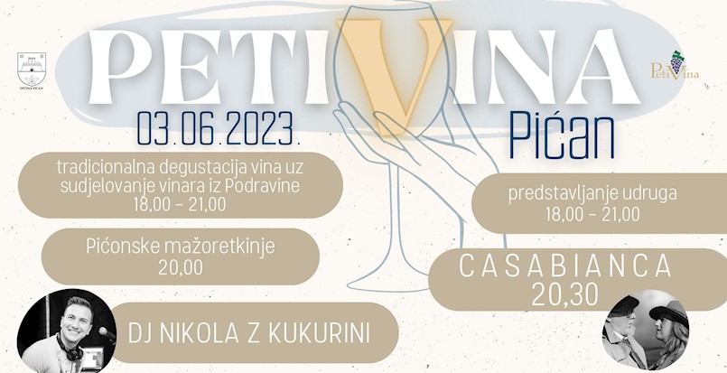 [NAJAVA] Manifestacija PetiVina 3. lipnja 2023. @ Pićan