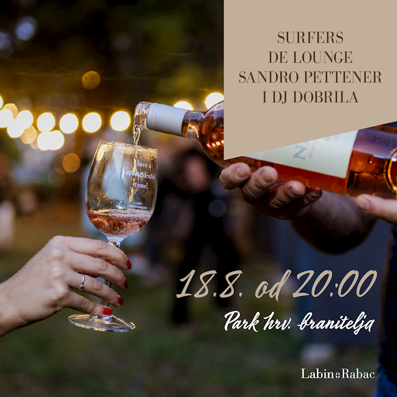 Wine & Music Night ponovno u Labinu, petak, 18.08.2023., 20 h