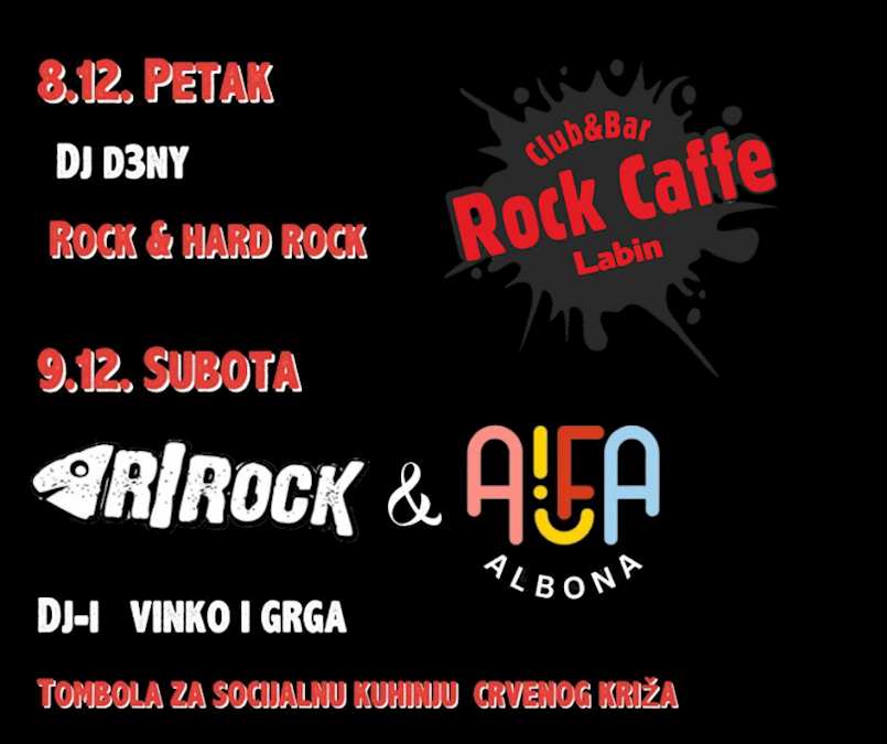 U Rock Caffeu Udruga Alfa Albona organizira humanitarnu lutriju za potrebe socijalne samoposluge Crvenog križa