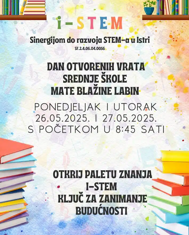 Srednja škola Mate Blažine Labin otvara svoja vrata budućim STEMovcima!