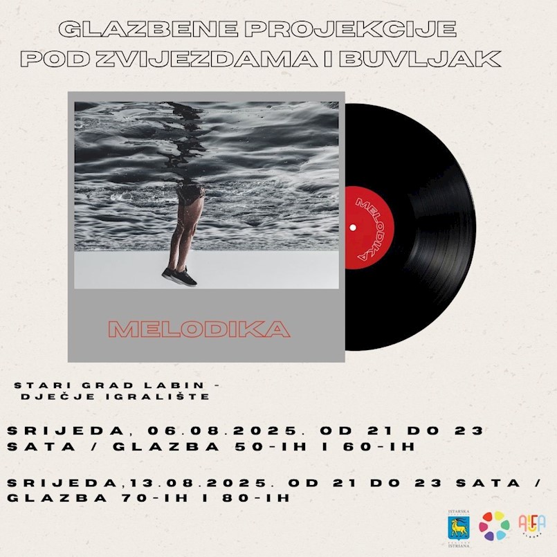 Najava glazbenih projekcija u starom gradu Labinu