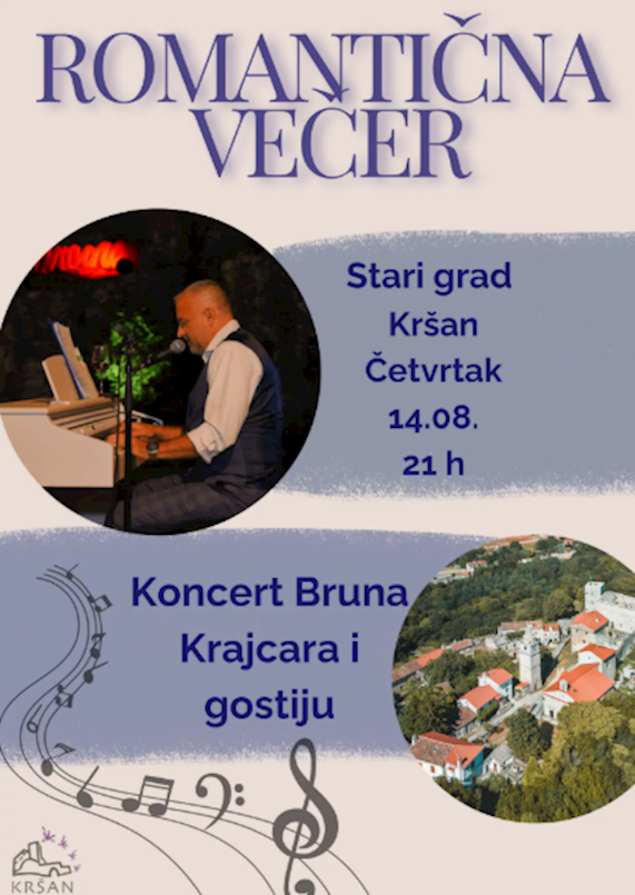 [NAJAVA] Danas romantična večer pod zvijezdama u Starom gradu Kršanu