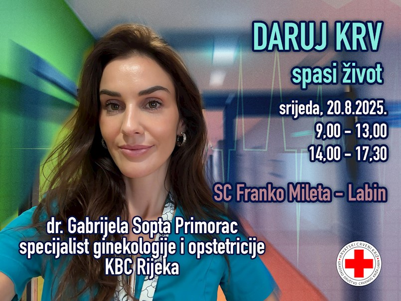 Akcija dobrovoljnog darivanja krvi u Labinu 20.8.2025.