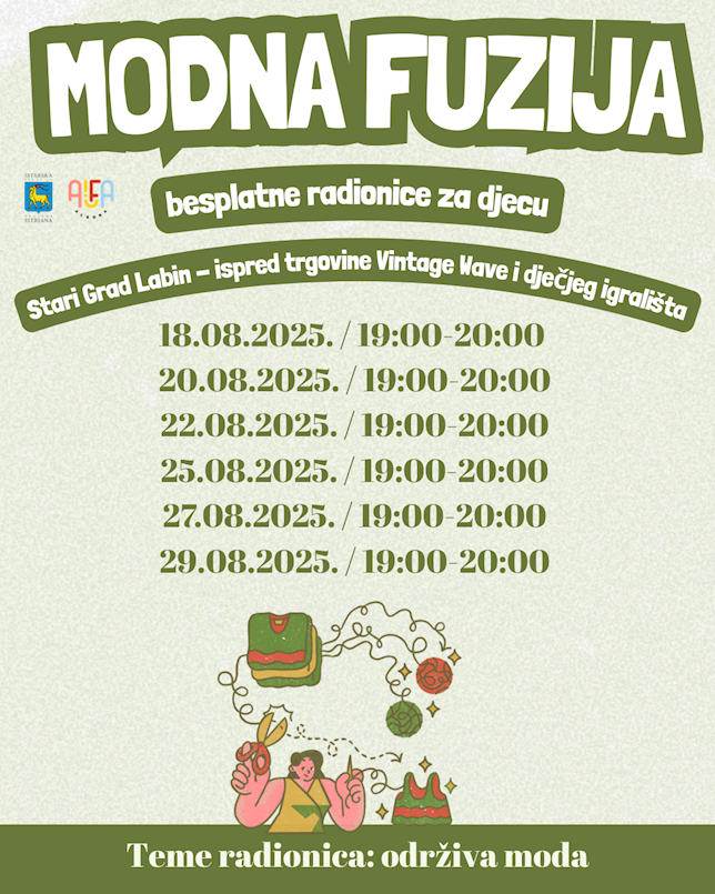 Udruga Alfa Albona započinje s provedbom projekta Modna fuzija