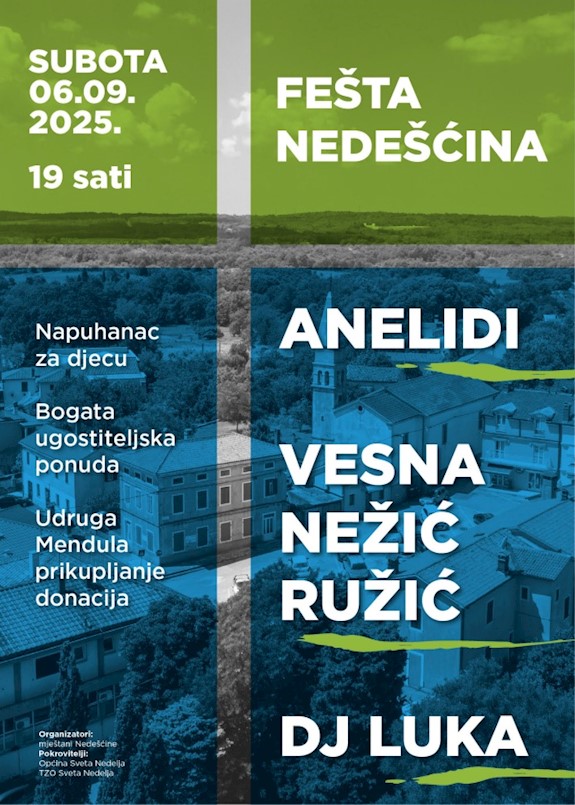 Fešta u Nedešćini uz Anelide i Vesnu Nežić Ružić