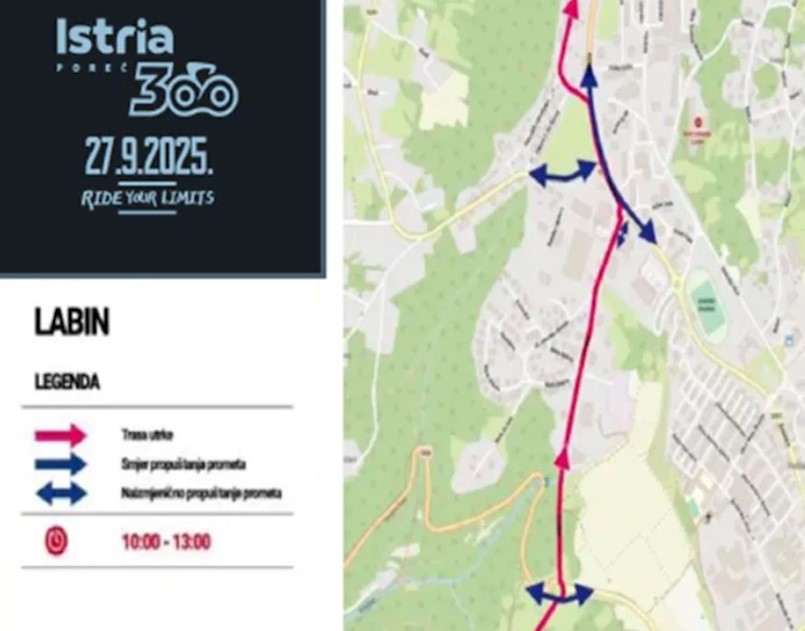 Pogledajte regulaciju prometa ove subote povodom utrke Istria300