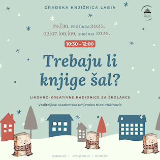 Uskoro kreće novi ciklus kreativnih radionica za osnovnoškolce u Gradskoj knjižnici Labin  „Trebaju li knjige šal?“