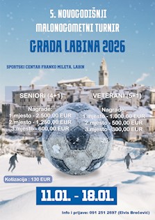 Za dva tjedna kreće malonogometno/futsalsko ludilo u Labinu!