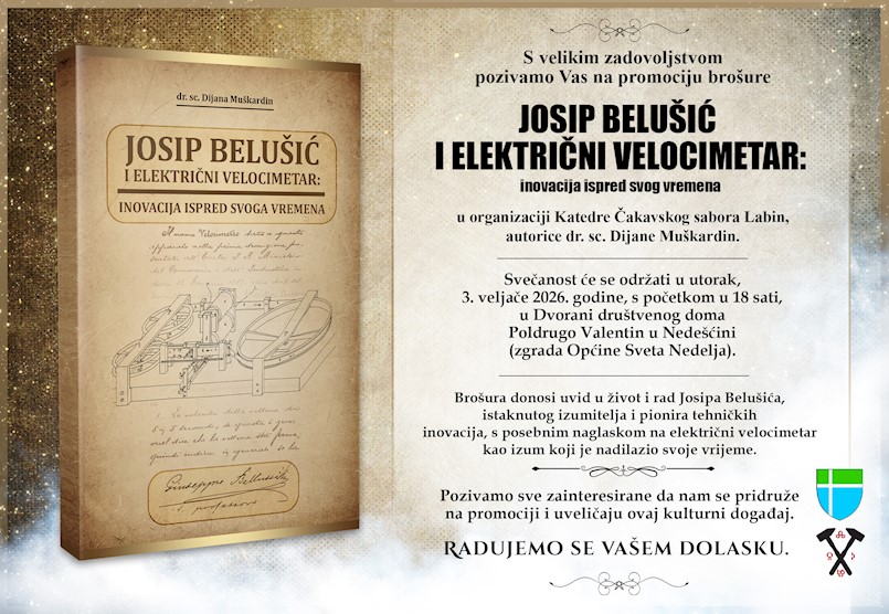 [NAJAVA] Promocija brošure o Josipu Belušiću – izumitelju ispred svog vremena u Nedešćini 03.02.2026.