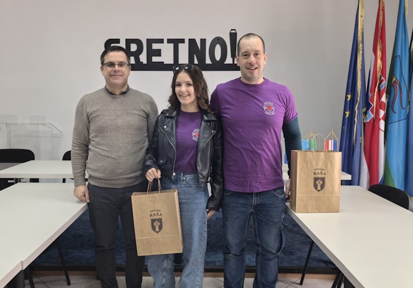 Načelnik Općine Raša ugostio Lenu Marie Josić i trenera Vedrana Pizentića