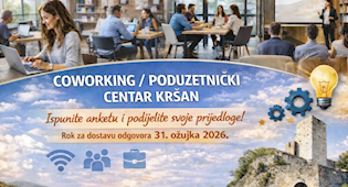 Poziv na ispunjavanje ankete: Coworking / poduzetnički centar Kršan – uključite se svojim prijedlozima
