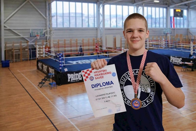 Leonard Filipović iz Labina u Poreču osvojio broncu na Prvenstvu Hrvatske u disciplini K1 style