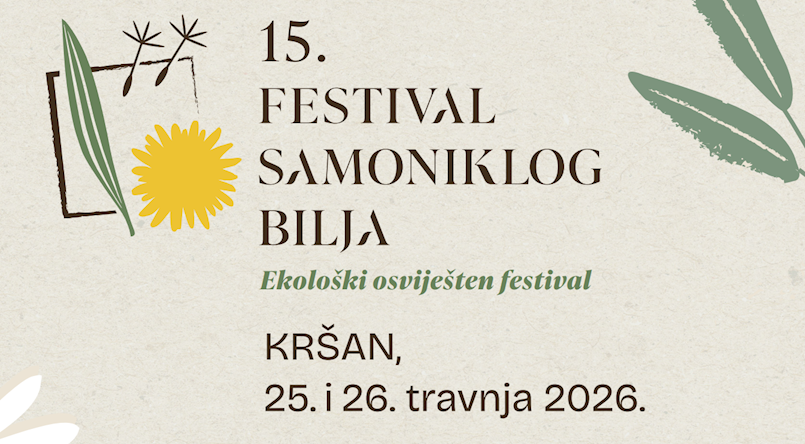 [NAJAVA] 15. Festival samoniklog bilja u Kršanu  25.04.2026 - 26.04.2026