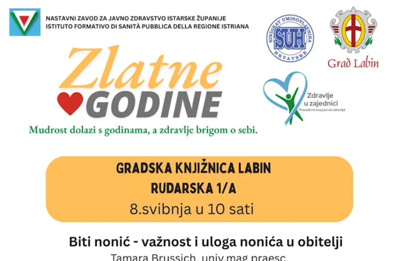 Novo predavanje u projektu „Zlatne godine“: važna uloga baka i djedova u obitelj