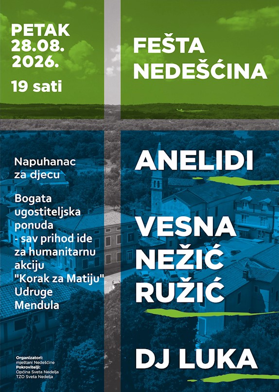[NAJAVA] U petak fešta u Nedešćini – sav prihod ide za Matiju