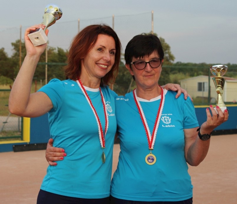 Tanja Grubiša i Vesna Tončinić (BK Labin) osvojile su naslov prvakinja Istre u parovima