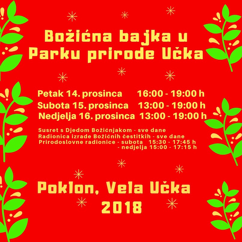 Božićna bajka u Parku prirode Učka 2018.