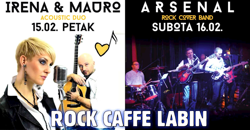 Dva koncerta ovog vikenda u Rocku | Irena & Mauro Giorgi i grupa Arsenal 