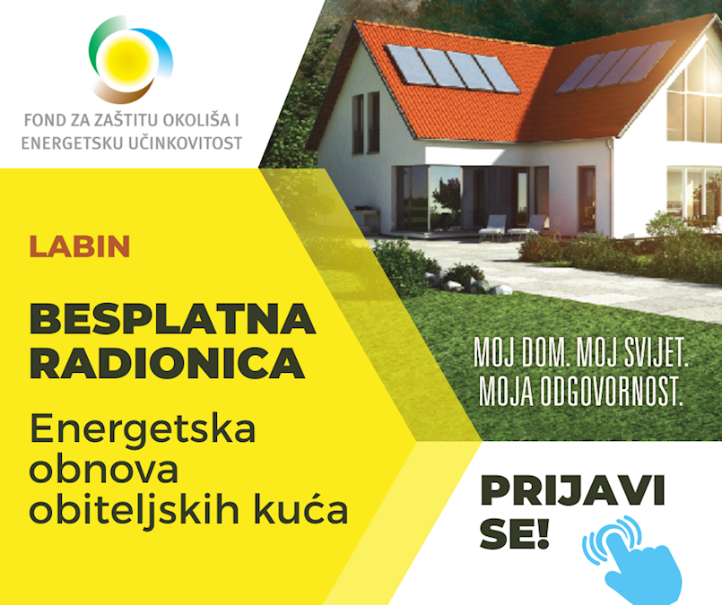 Besplatna radionica za građane o Programu sufinanciranja energetske obnove obiteljskih kuća