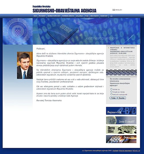Hrvatska tajna služba pokrenula web stranice