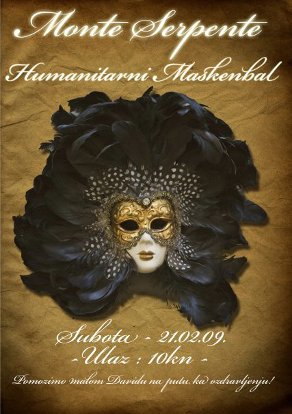 Humanitarni maskenbal za malo Davida iz Buzeta u clubu Monte Serpente