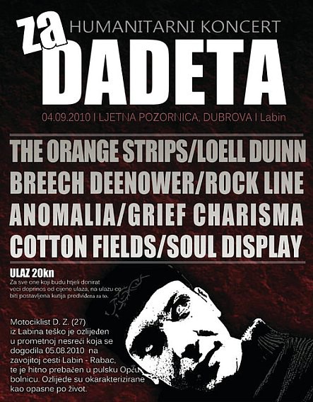 Humanitarni koncert za Dadeta večeras na Dubrovi