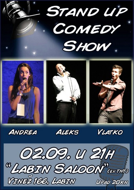 Stand up comedy show ponovno u Labinu 02.09. @ Labin Saloon