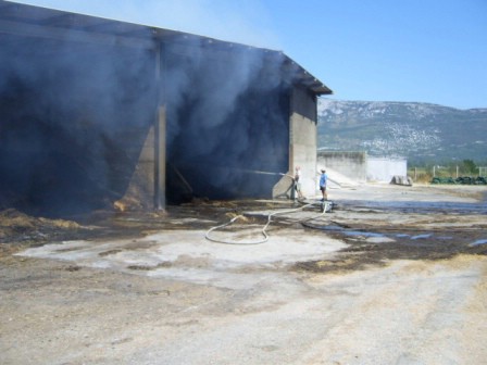 Samozapaljenje djeteline uzrok požara na farmi Bio Adria u Čepiću