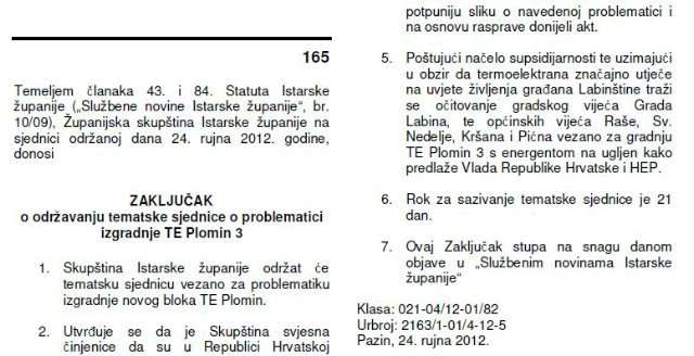 Dnevnik gradskog vijećnika: Tematska sjednica vijeća Grada Labina o TE plomin 3 kao farsa za javnost