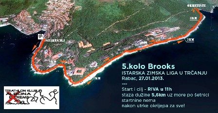 U nedjelju u Rapcu 5. kolo Brooks Istarske zimske lige u trčanju