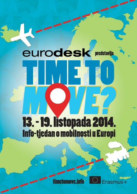 Obilježavanje “Time to move?” kampanje u Labinu / Informiraj se o mogućnostima za mobilnost u Europi, u tjednu od 13. do 19. listopada!