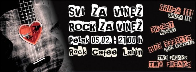 [Nastavak humanitarne akcije] Humanitarni koncert `Svi za Vinež, rock za Vinež` petak 05.veljače u Rock Caffeu Labin
