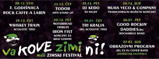 U sklopu zimskog rock festivala `Va kove zimi ni` ovog tjedna dva koncerta u Rock Caffeu Labin