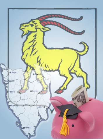 Istarska županija: bodovna lista stipendista za ak.god. 2008/09