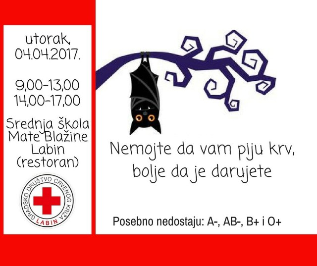 Akcija dobrovoljnog darivanja krvi u Labinu 04.04.2017.