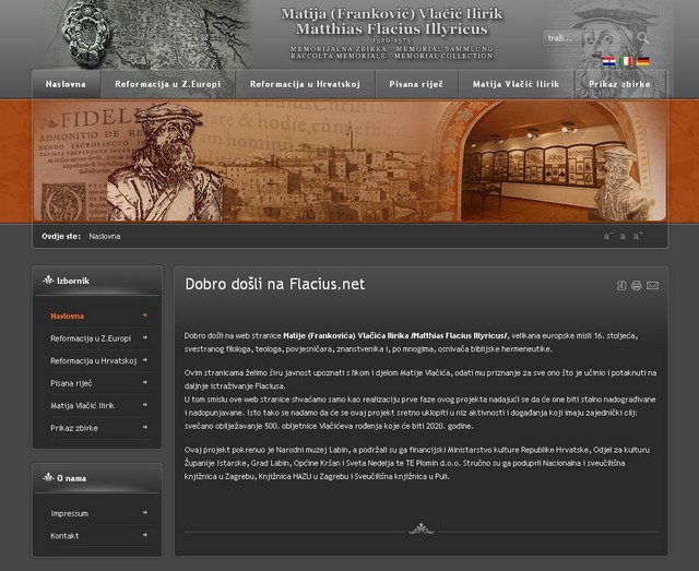 Matija Vlačić dobio web stranicu www.flacius.net