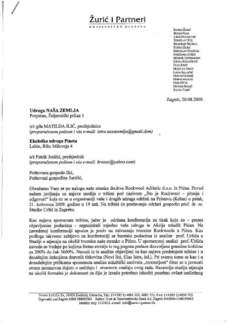 Rockwoolovi odvjetnici uputili pismo organizatorima tribine i predavaču Uršiću (dopisi dostupni za preuzimanje)